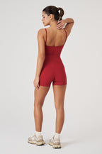 Macaquinho Fitness Vice Poliamida Elastic - Cherry