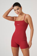 Macaquinho Fitness Vice Poliamida Elastic - Cherry