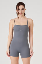 Macaquinho Fitness Vice Poliamida Elastic - Cinza