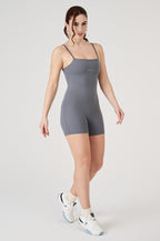 Macaquinho Fitness Vice Poliamida Elastic - Cinza