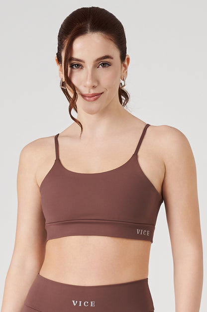 Top Fitness Vice Poliamida Elastic - Coffee