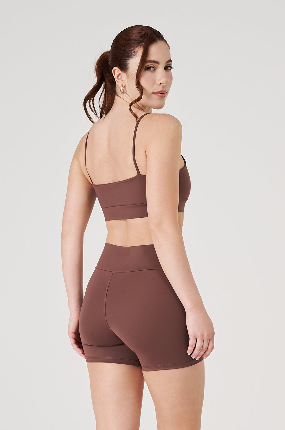 Shorts Fitness Vice Poliamida Elastic - Coffee