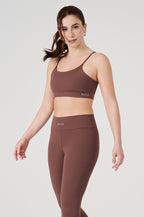 Conjunto Top e Legging Vice Poliamida Elastic - Coffee