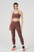 Conjunto Top e Legging Vice Poliamida Elastic - Coffee