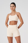 Conjunto Top e Shorts Vice Poliamida Elastic - Off-White
