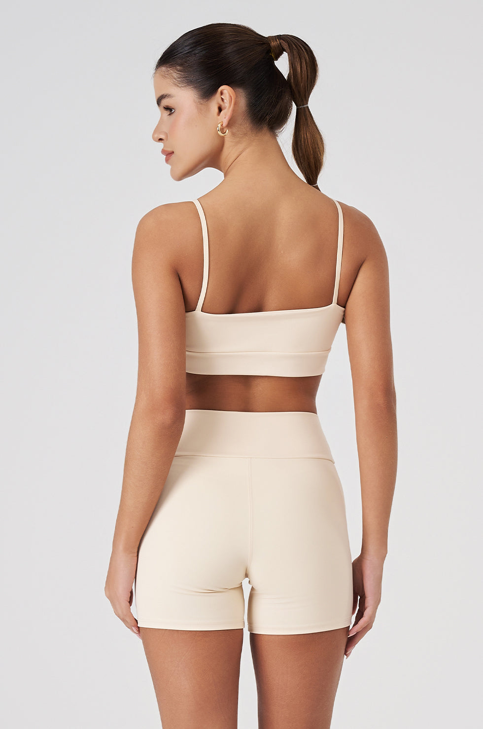 Shorts Fitness Vice Poliamida Elastic - Marfim