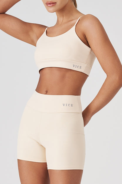 Conjunto Top e Shorts Vice Poliamida Elastic - Off-White