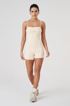 Macaquinho Fitness Vice Poliamida Elastic - Marfim