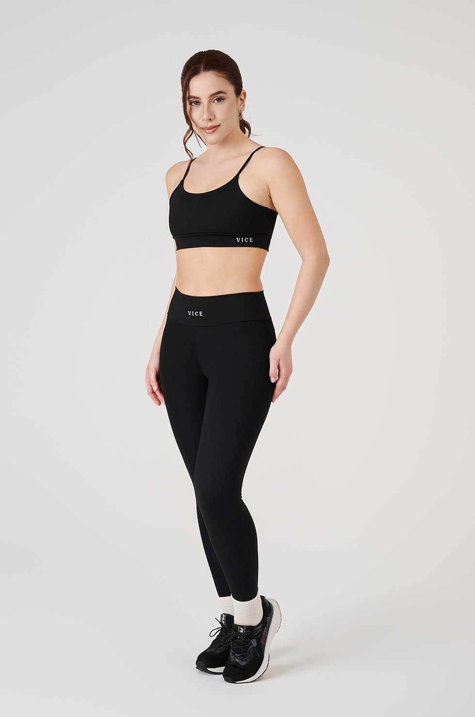 Conjunto Top e Legging Vice Poliamida Elastic - Preto