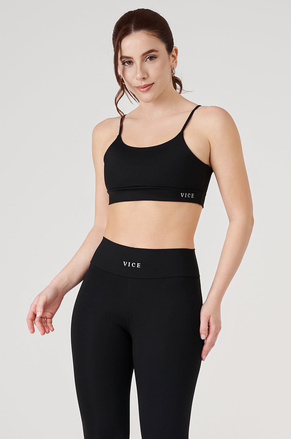 Conjunto Top e Legging Vice Poliamida Elastic - Preto