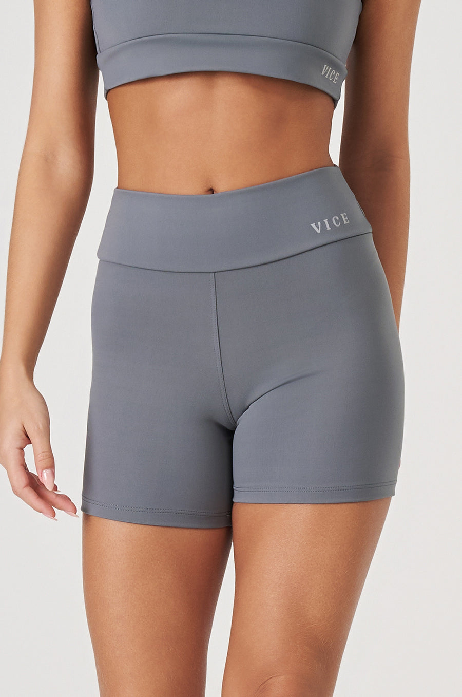 Shorts Fitness Vice Poliamida Elastic - Cinza