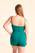 Macaquinho Fitness Vice Poliamida Elastic - Esmeralda